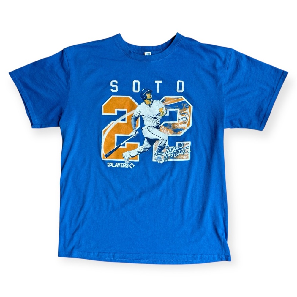 New York NY Mets JUAN SOTO T-Shirt Tee Sz Large Players Choice Blue MLB Baseball